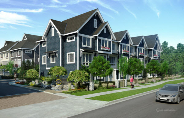 Exterior of Niche townhouse development in South Surrey